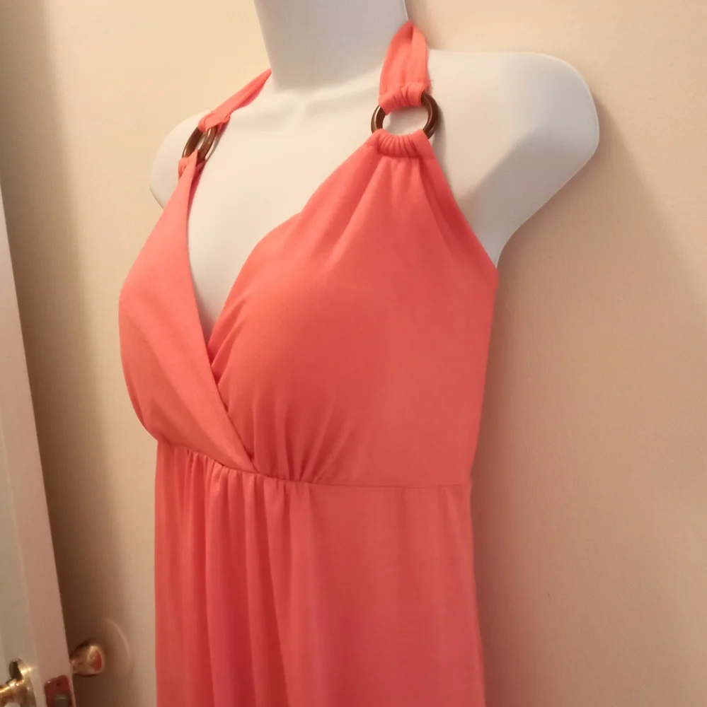 NWT🎁FREE GIFT INCLUDED🎁Midi Dress Push-Up Pads Bra, Strap Neck Halter Summer - Picture 5 of 16